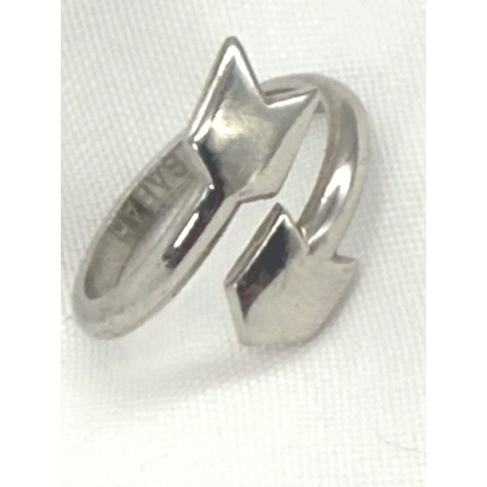 Vintage 70s‎ Sarah Coventry Silver Tone Arrow Wrap Ring Vintage Adjustable